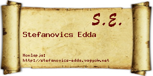 Stefanovics Edda névjegykártya